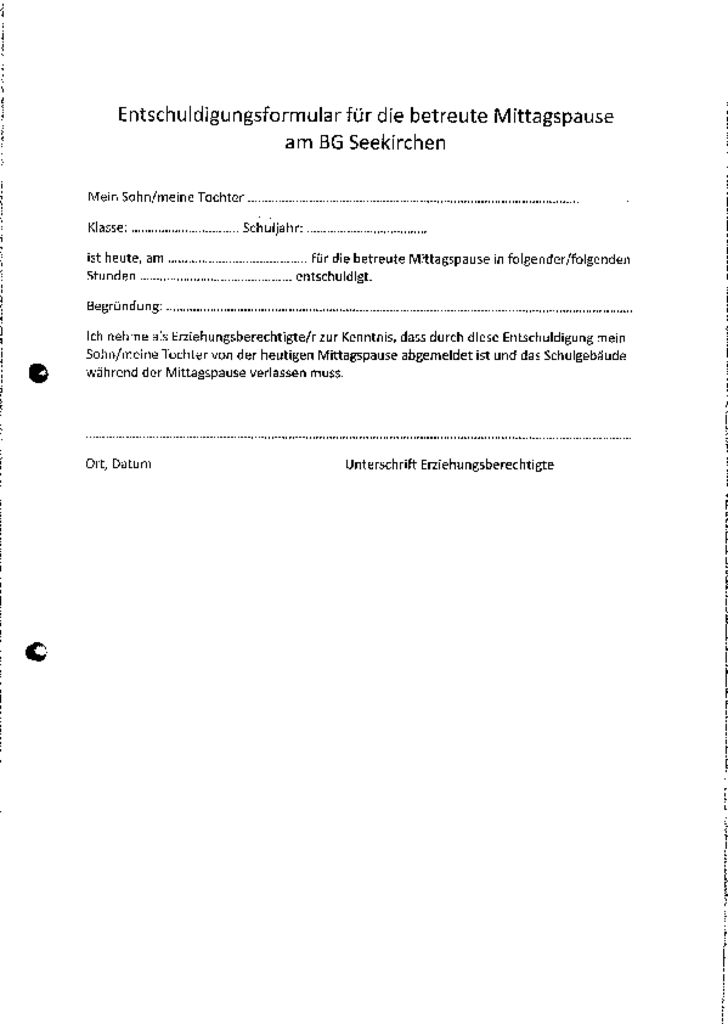 thumbnail of Entschuldigungsformular Mittagspause